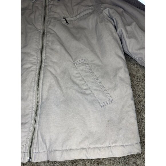 Mens Canvas Jacket Quilt Lining Workwear Utility Chore Outdoor Fishing Thick S - Picture 10 of 14